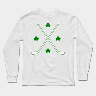 Shamrock Crossed Sticks Long Sleeve T-Shirt